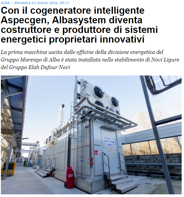 Cogeneratore Elah-Dufour